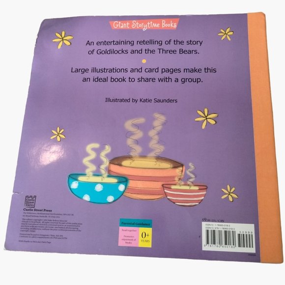 Giant Storytime Books Goldilocks Three Bears katie Saunders Laminate Pages - Picture 2 of 8